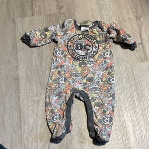 DC Comics Batman Kids Footie - Gray and Red